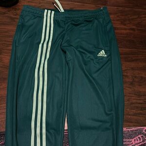 blue green adidas pants